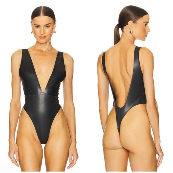 BLUEBELLA Latex Bodysuit in Black Size M - Picture 1 of 7